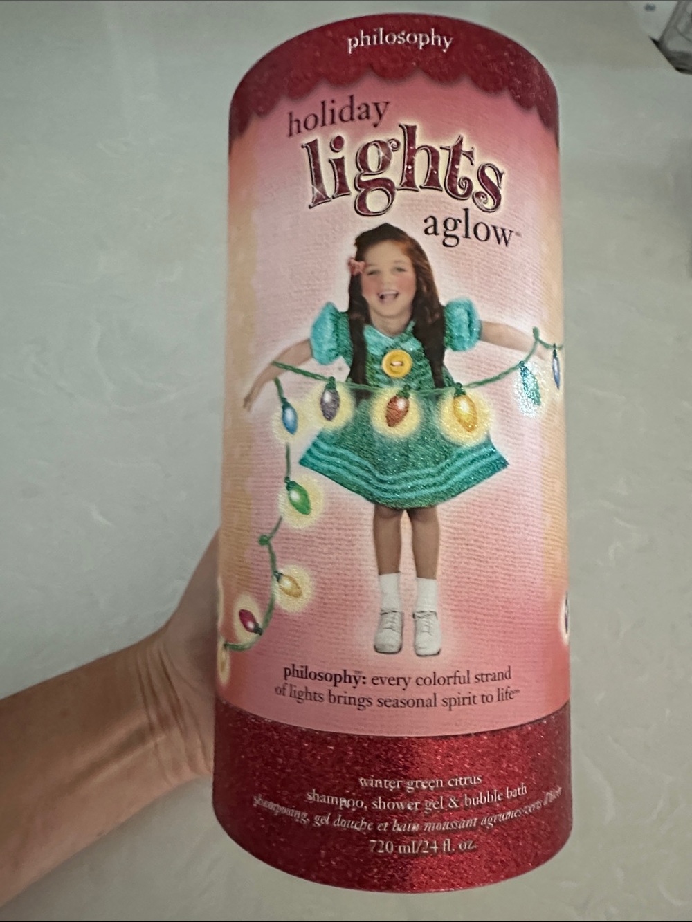 Philosophy holiday lights aglow winter green citrus shampoo 3in1 gel bubble bath